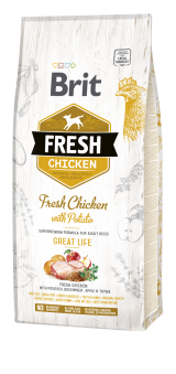 Brit Fresh® Dog Chicken Adult Great Life 12kg