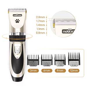 Nobleza Pet Electric Clipper. Κουρευτική μηχανή για σκύλους και γάτες με 4 χτένες 17.6x4.5x4.2cm