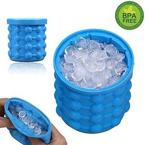 Ice cube maker Genie. Φτιάχνει εύκολα παγάκια. Παγοκύστη. Σαμπανιέρα. 3 σε 1. Σιλικόνης.