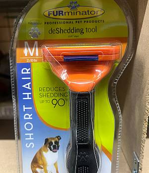 Furminator Medium Dog. Χτένα για μεσαίους σκύλους με κοντό τρίχωμα. Επιφάνεια λάμας 6.7cm