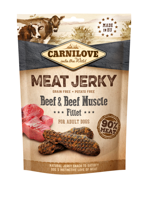 Carnilove® Σνακ για Σκύλους Meat Jerky Μοσχάρι & Ποντίκι μόσχου (φιλέτο)