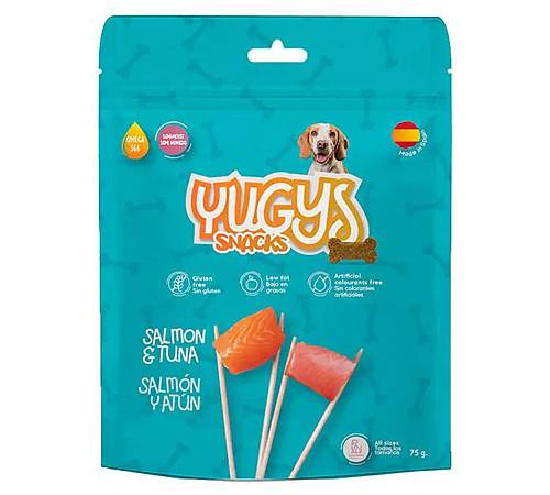 Yugys Snacks Λιχουδιά για σκύλους με Σολομό και Τόνο 75g