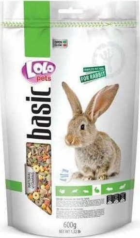 Lolo Pets Τροφή για Κουνέλι με Δημητριακά Basic 600gr