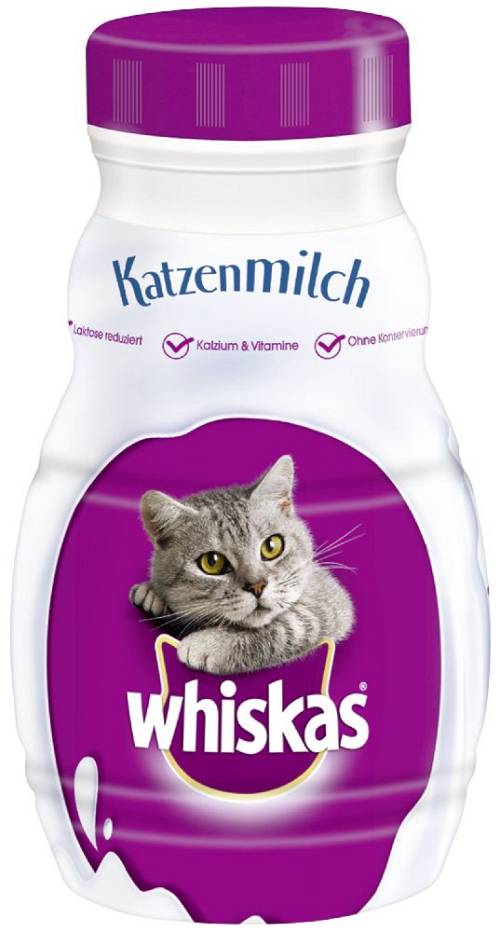 Γάλα γάτας Whiskas 200ml σε επανασφραγιζόμενο μπουκάλι για γάτες άνω των 6 εβδομάδων