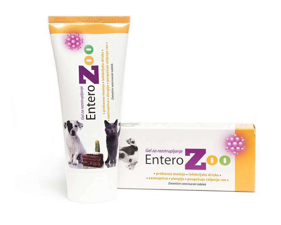 Enterozoo® αντιμετώπιση διάρροιας κατοικιδίων σε συσκευασία των 10γρ, πακέτο των 15 τμχ, ή σωληνάριο