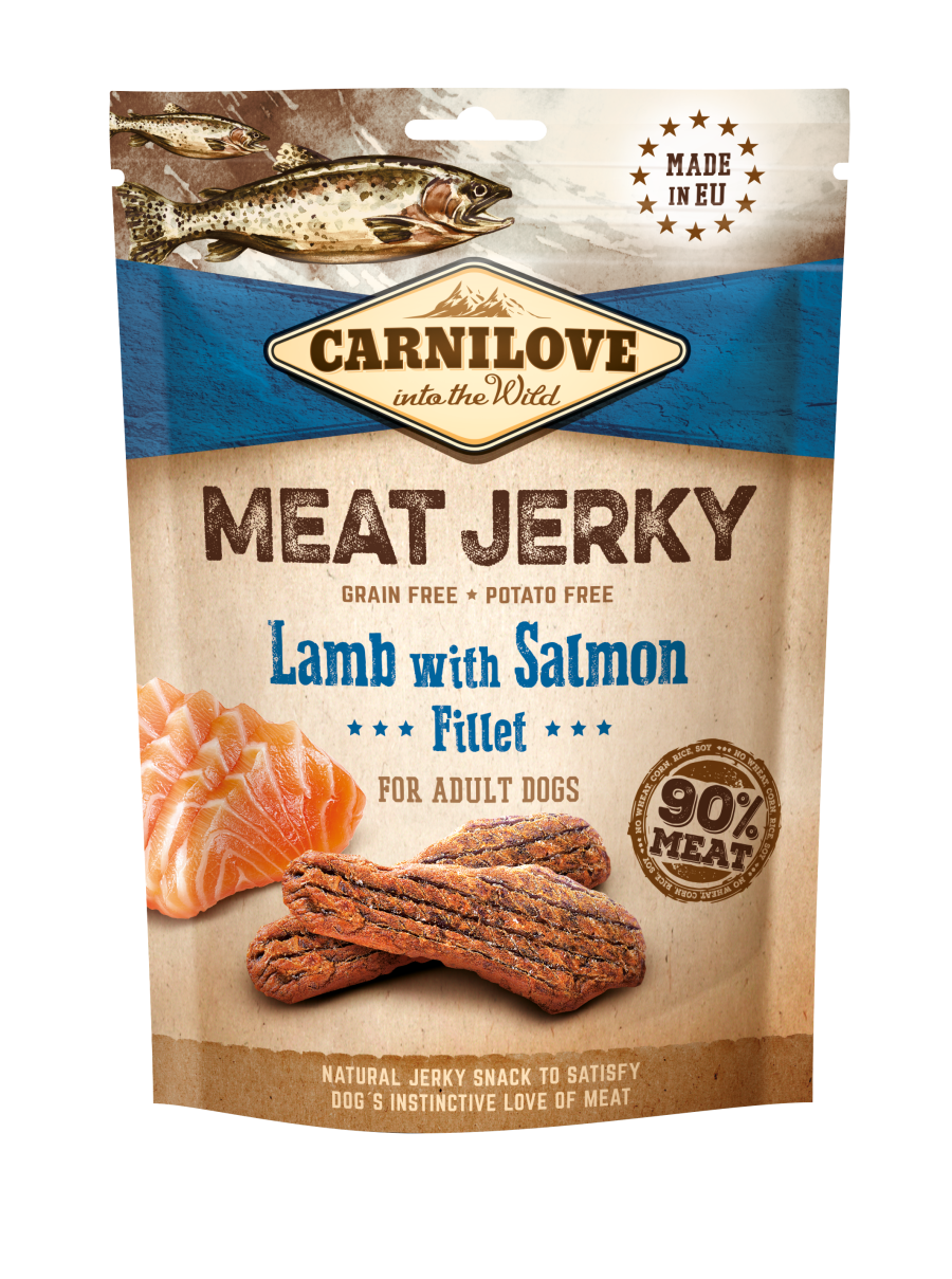 Carnilove® Σνακ για Σκύλους Meat Jerky Αρνί με Φιλέτο Σολομού