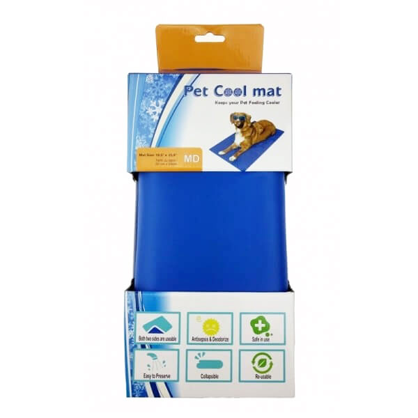 Pet Cool Mat. Δροσιστικό στρωματάκι κατοικιδίου με ειδικό Τζελ 50Χ65εκ διπλής όψης