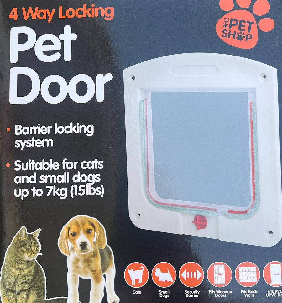 Πορτάκι για κατοικίδια 4way Pet Door απλής τοποθέτησης 22,5 x 20,3 x 3cm