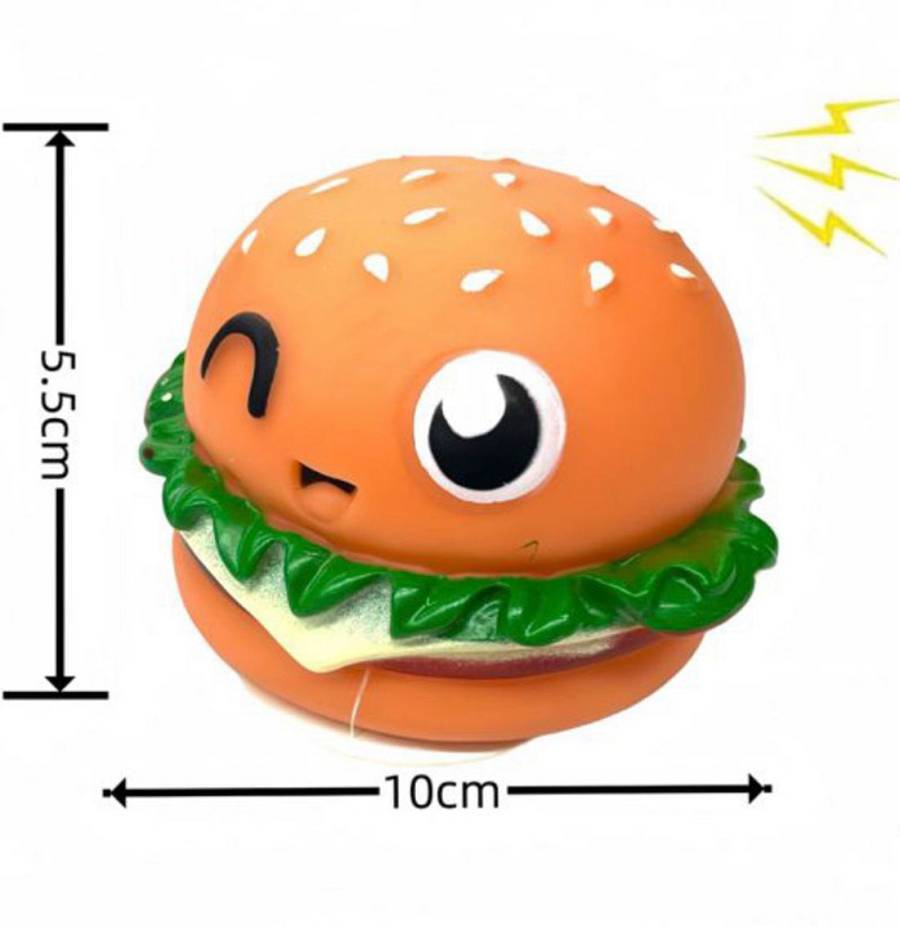 Παιχνίδι σκύλου μπέργκερ χαρωπό με ήχο. Για ατελείωτο δάγκωμα και ζούληγμα 10cmX5.5cm