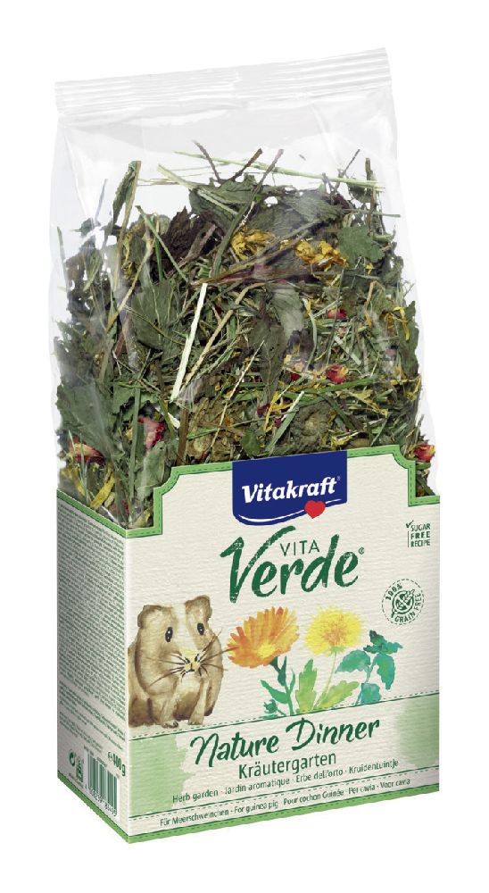 Vitakraft verde nature dinner τροφή με βότανα για ινδικά χοιρίδια 400g bag