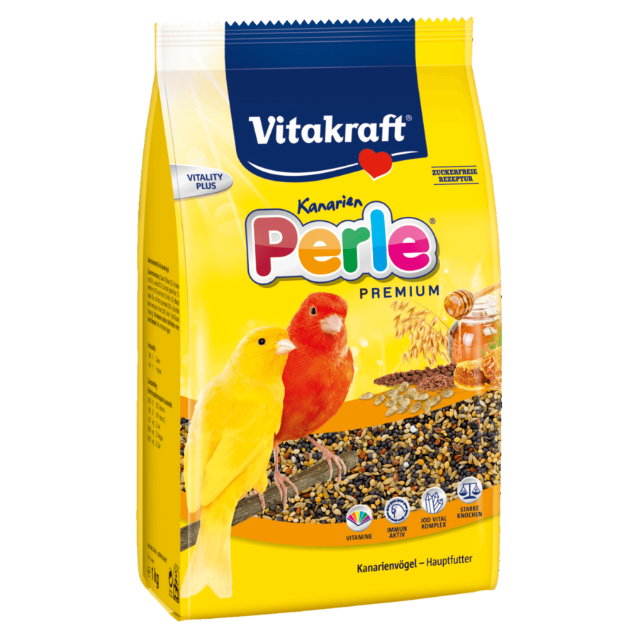 Vitakraft canary pearl alone, βασική τροφή καναρινιού υψηλής ποιότητας 500g σακουλάκι